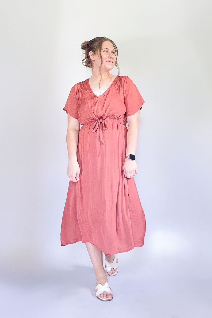 Holly Flutter Sleeve Midi Dress