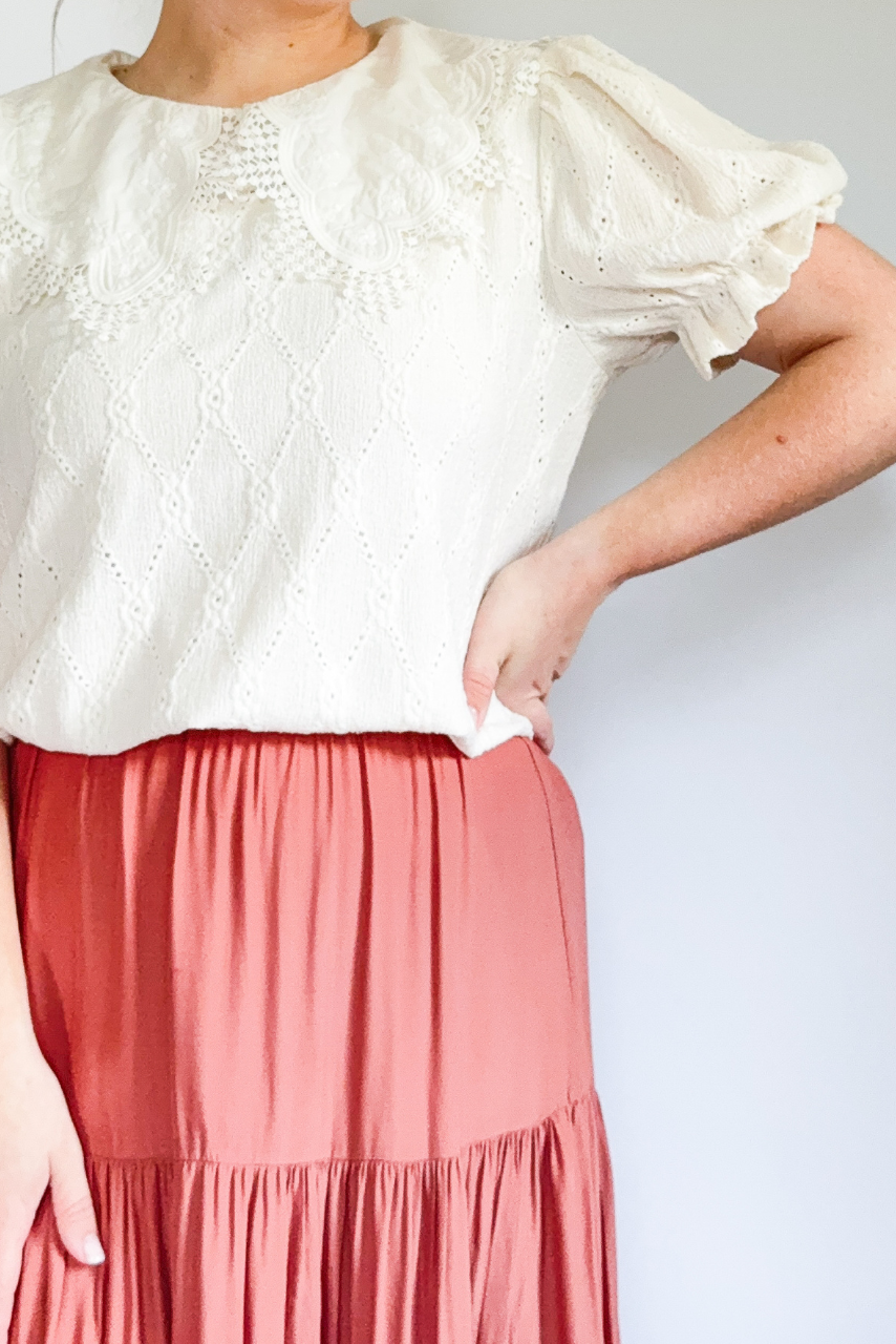 Lauren Lace Collar Top