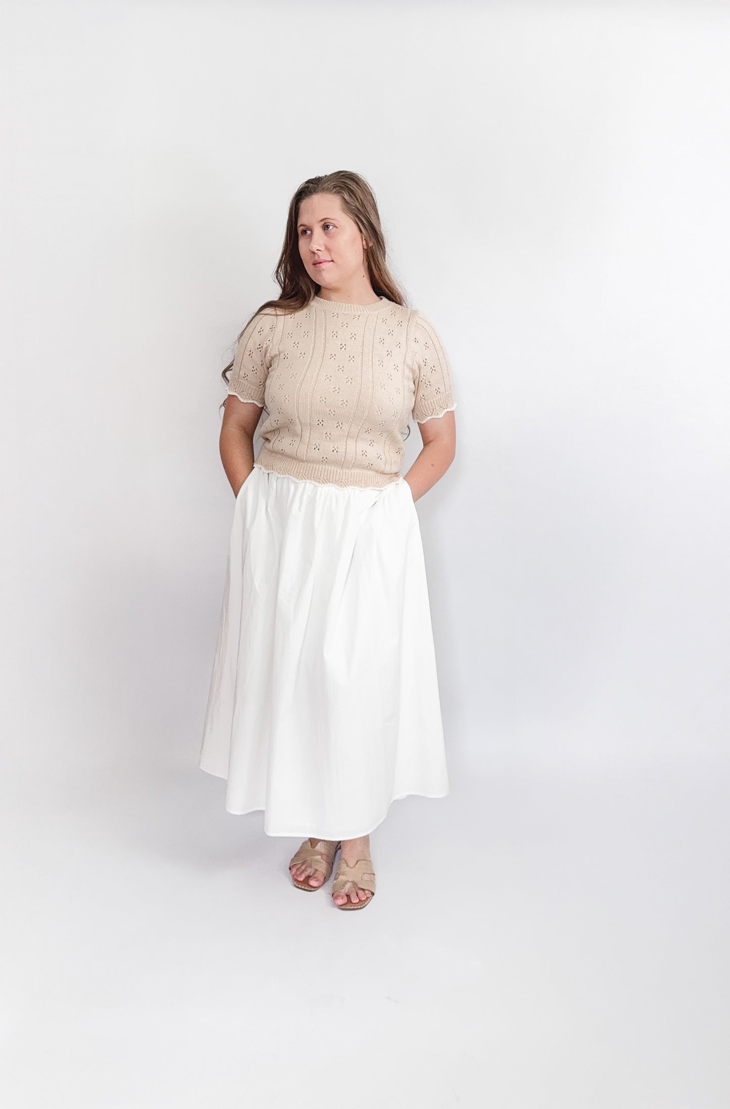 Laci Scalloped Hem Top