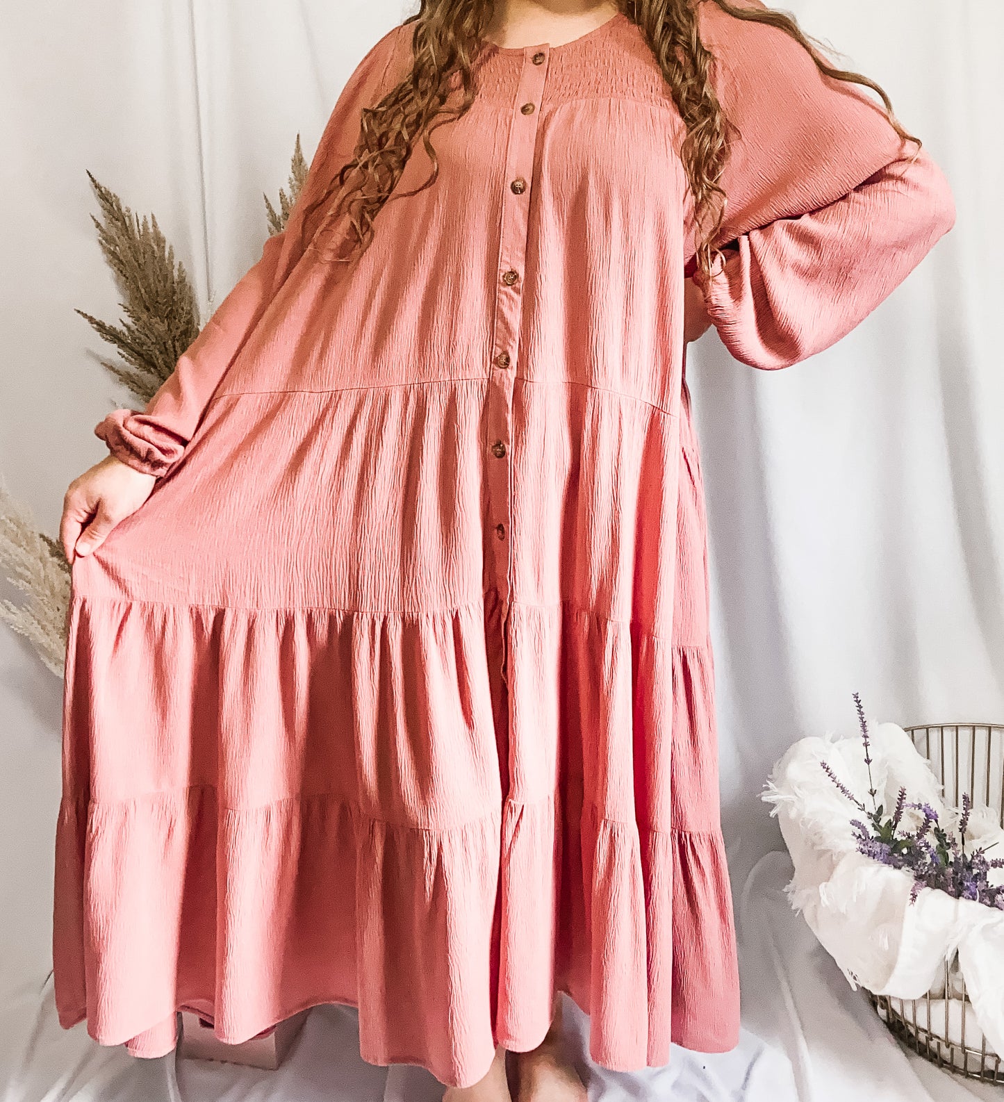 Natalia Midi Dress - Mauve