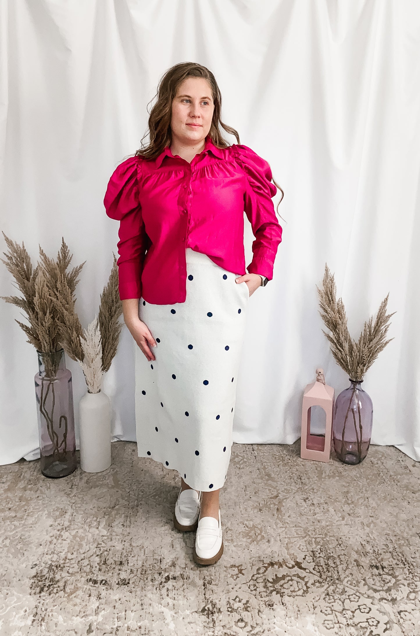 Blair Polka Dot Sweater Skirt