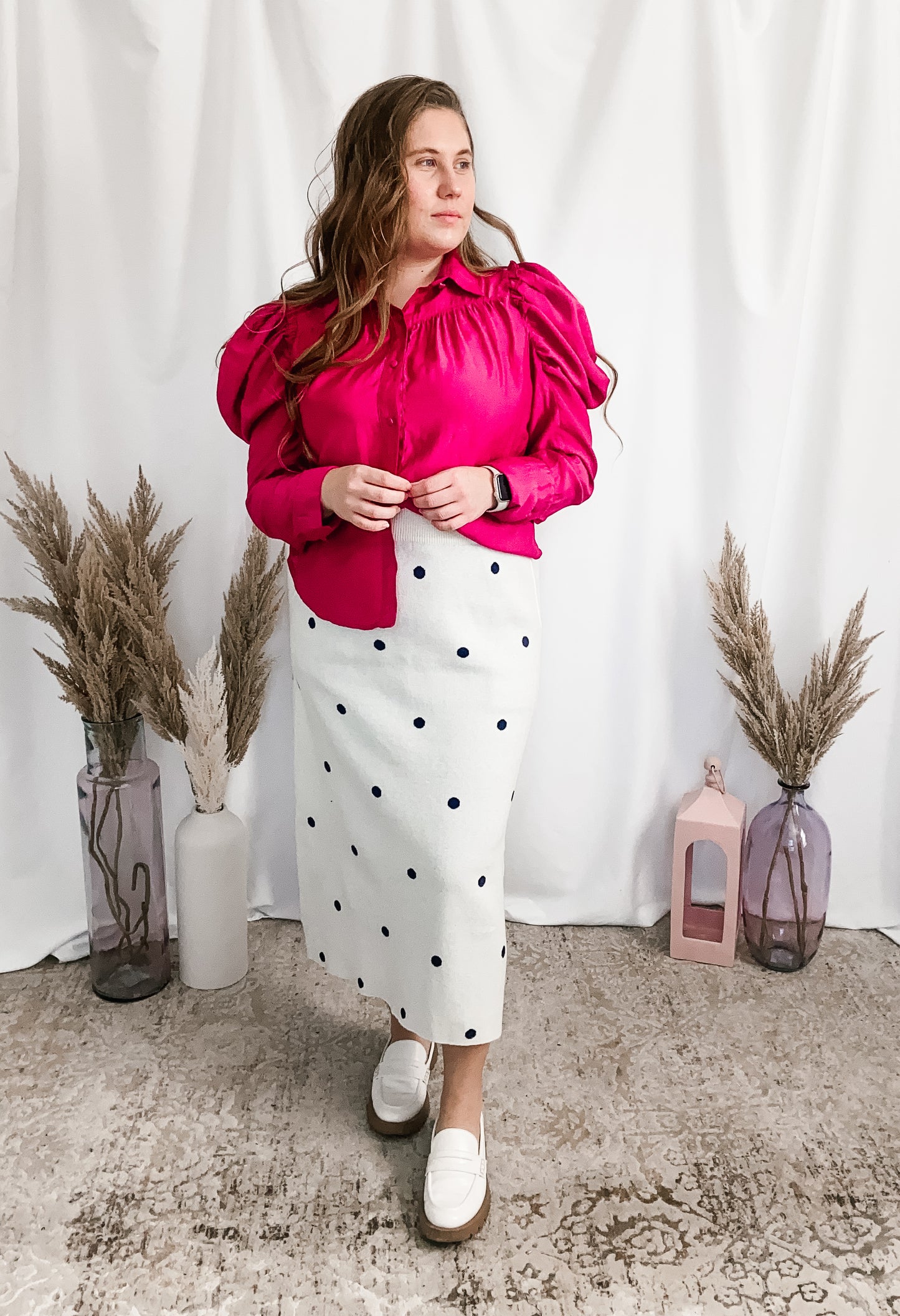 Blair Polka Dot Sweater Skirt