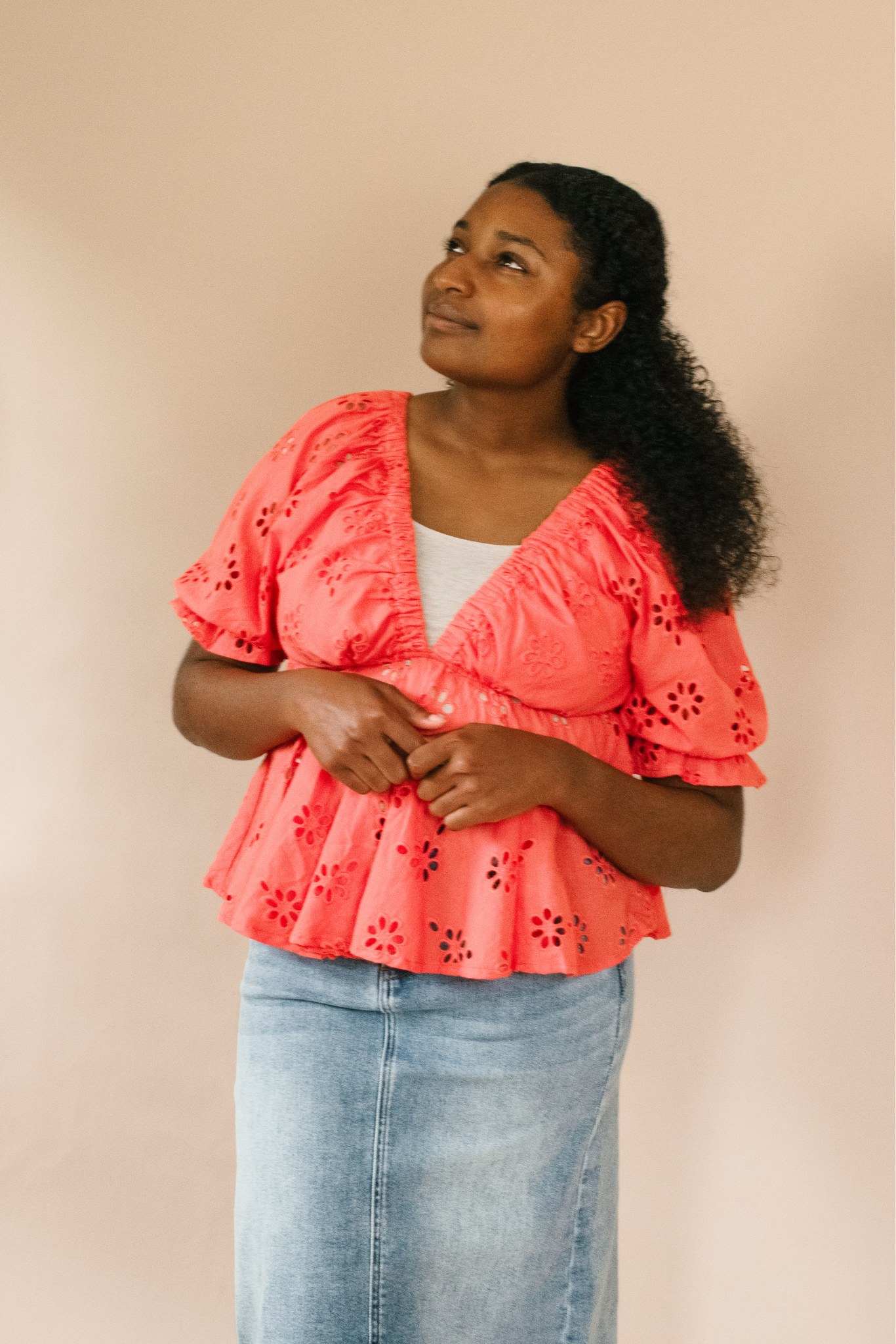 Lila Eyelet Lace Blouse