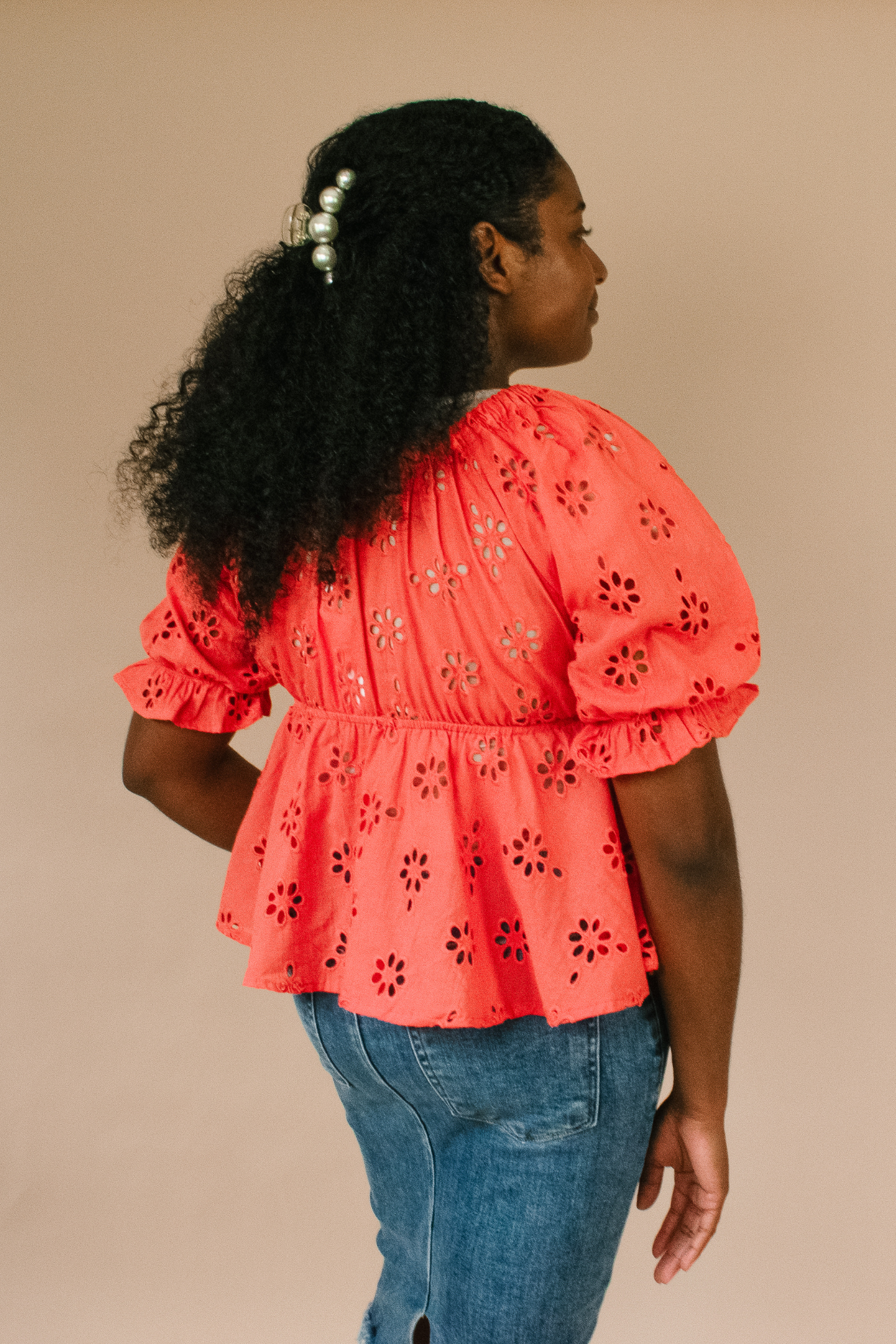 Lila Eyelet Lace Blouse