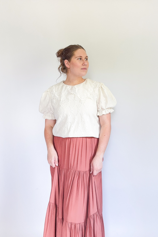 Lauren Lace Collar Top