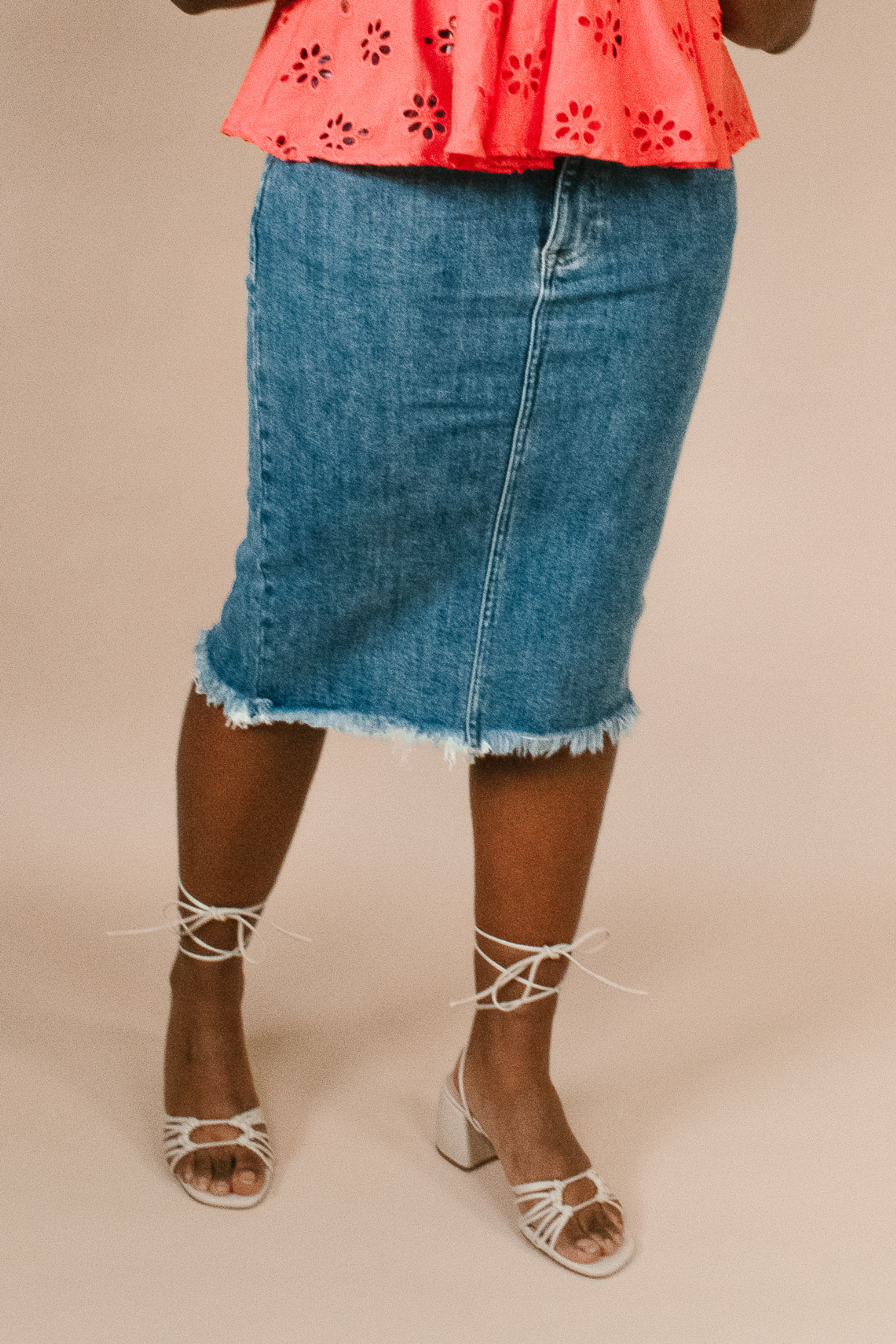 Sara Midi Denim Skirt