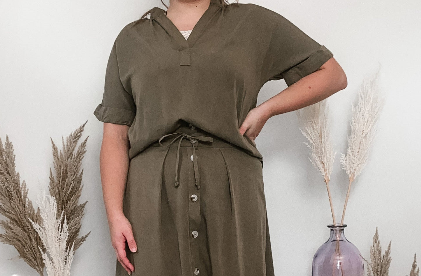 Camille Top - Olive